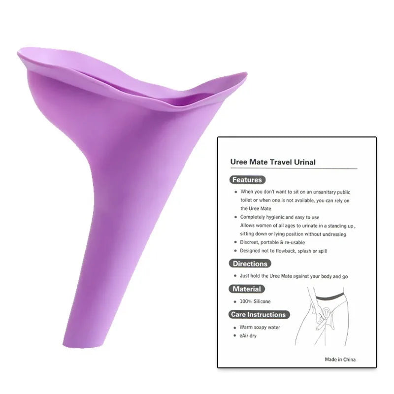 Portable Female Urination Device Foldable Standing Urinal for Outdoor Travel Car Emergency Use