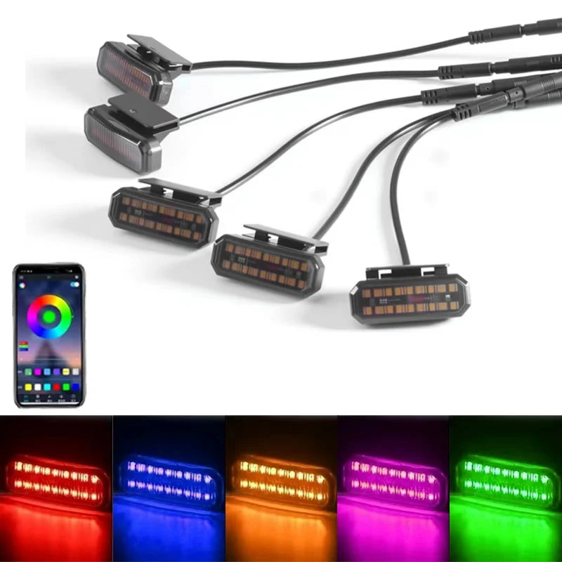 18LED Front Grille Light FOR FOTON TUNLAND V9 Car Daytime Running Light Wheel Eyebrow Lamp For Pickup Offroad 12V led light