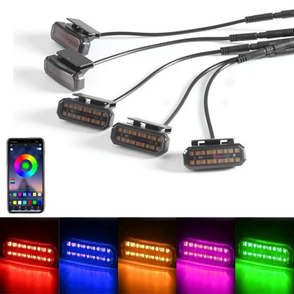 18LED Front Grille Light FOR FOTON TUNLAND V9 Car Daytime Running Light Wheel Eyebrow Lamp For Pickup Offroad 12V led light