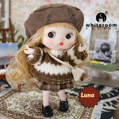 Ob11 Bjd Doll Dolls For Girl 14cm Halloween Collectible Limited Edition Dress Bloody Makeup Cute Christmas Gift Pig Boy Magician