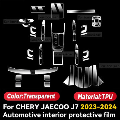 For Chery JAECOO J7 2023 2024 Panel Dashboard Navigation Automotive Interior Protective Film Anti-Scratch Accessories