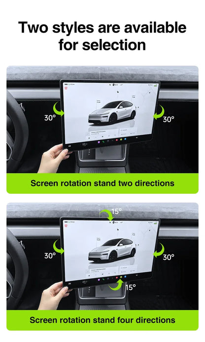 For Tesla Model 3 Highland & Model Y Juniper 2025-2026, 4-Way 2-Way Screen Rotating Bracket Swivel Display Mount
