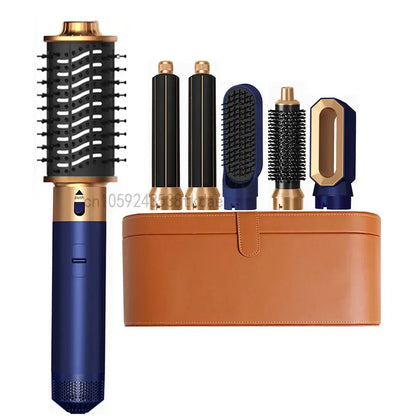 6 in 1 Hair Dryer Brush Hot Comb Set Professional Curling Iron Hair Straightener Styling Tool For Air styling Airwrap Hair Dryer