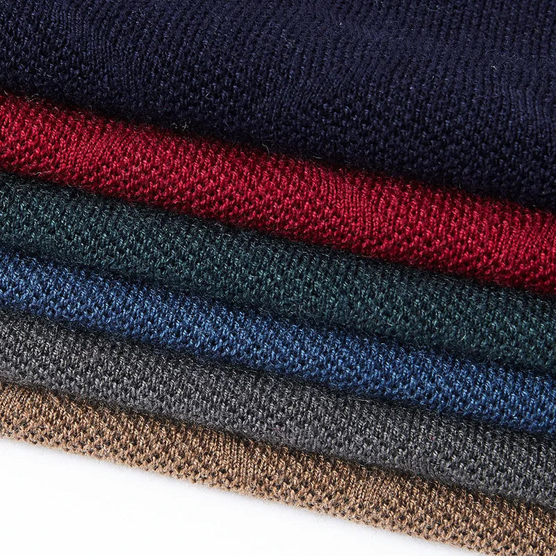 2023 High-End Polo Shirt for Men High Quality Wool Blend Fashionable Embroidered Long Sleeve Tee Korean Style Casual Menswear