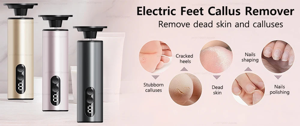 Electric Foot Sandpaper Rechargeable Foot File for Heels Grinding Pedicure Tools Foot Care Tool Dead Hard Skin Callus Remover