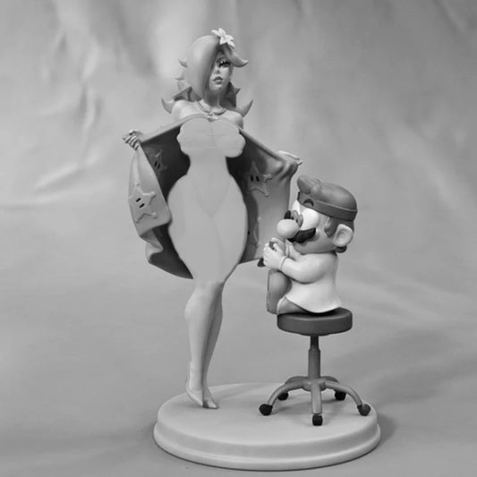 1/24 Scale Cartoon Girl and Doctor Resin Figure Assembled Model Kit Unassembled Unpainted Hobby Miniatures 3D Printing