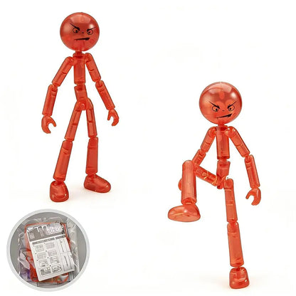 3D Printing Mannequin Multi-jointed Stickman Toy Stickman Action Figure Toy with Movable Joints Assembled Gifts For Kids Adult