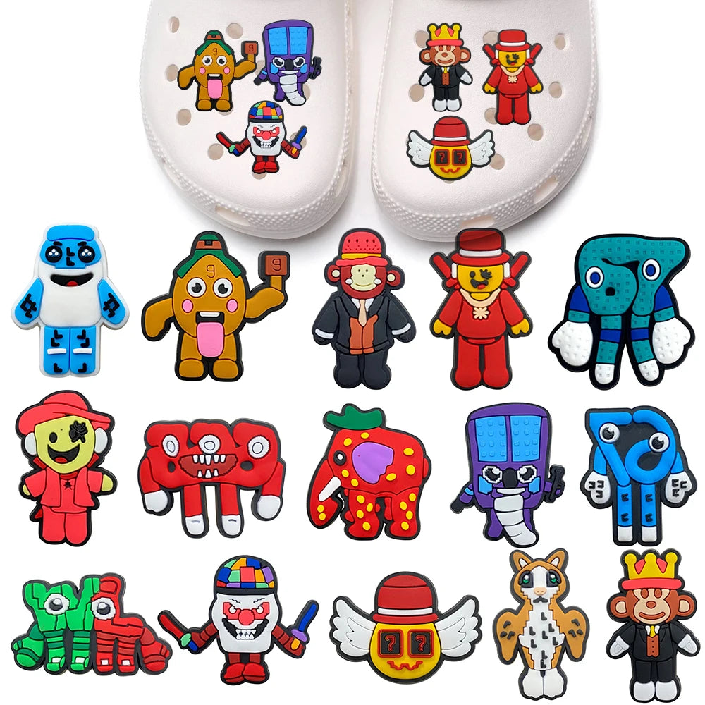 15-100Pcs Steal Catch the Brainrot Shoe Charms For Clog Sandals Shoes Decorations Accessories Buckle For Friend Party Gifts