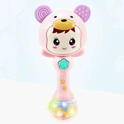 Light baby sound rattle changes with rhythm LED luminous hand rattle music sand hammer baby toy