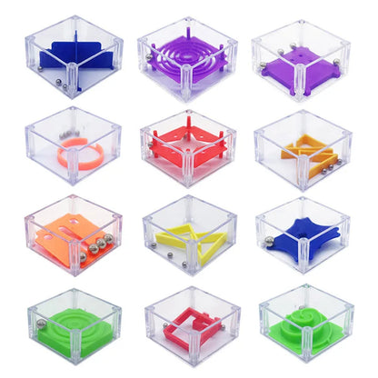 Balance IQ Maze Game Set  3D Brain Teaser Fun Mini Cube Puzzle in a Box Party Favors for Kids Teens Adults Ideal Prizes Gifts