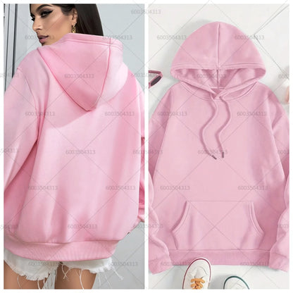 Unisex Loose Men's Women Cotton Hoodies Casual Autumn Winter Fleece Sweatshirt Oversized Pullover O-Neck Tops Hoody Solid Color