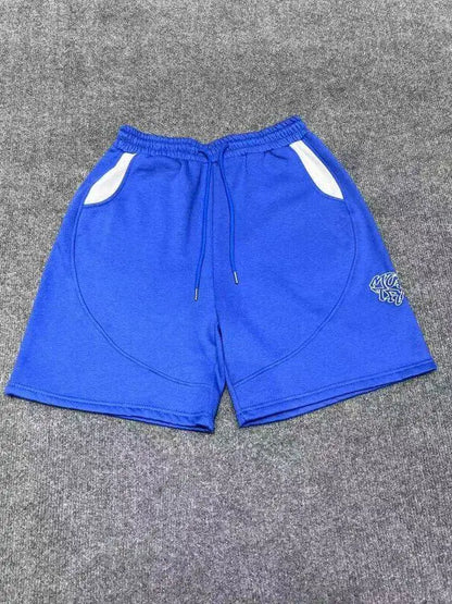 Mertra American Street Style Embroidered Logo Men's And Women's Loose Straight Leg Short Pants Casual Summer Color Block Shorts
