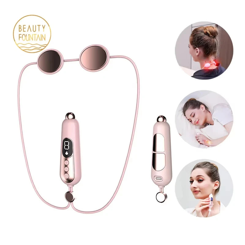 3 In1 New Massager Handheld Sleep Aid Device Portable Microcurrent Face Eye Massage Mini Heating Neck & Shoulder Relax Massager