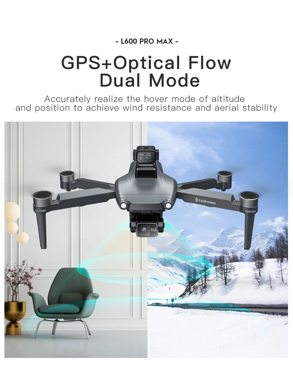 L600 PRO / PRO MAX GPS Drone Professional 4K 3-Axis PTZ HD Dual Camera Obstacle Avoidance Brushless Motor 5G WIFI Security Dron