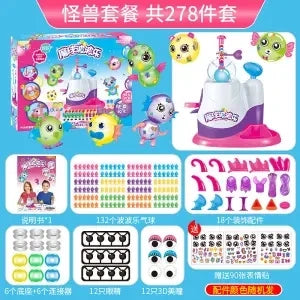 DIY Fun Balloon Inflator oonies Creative Handicraft Inflating Machine for Boys Girls Assembled Bobo Sticky Toys anti-stress toy