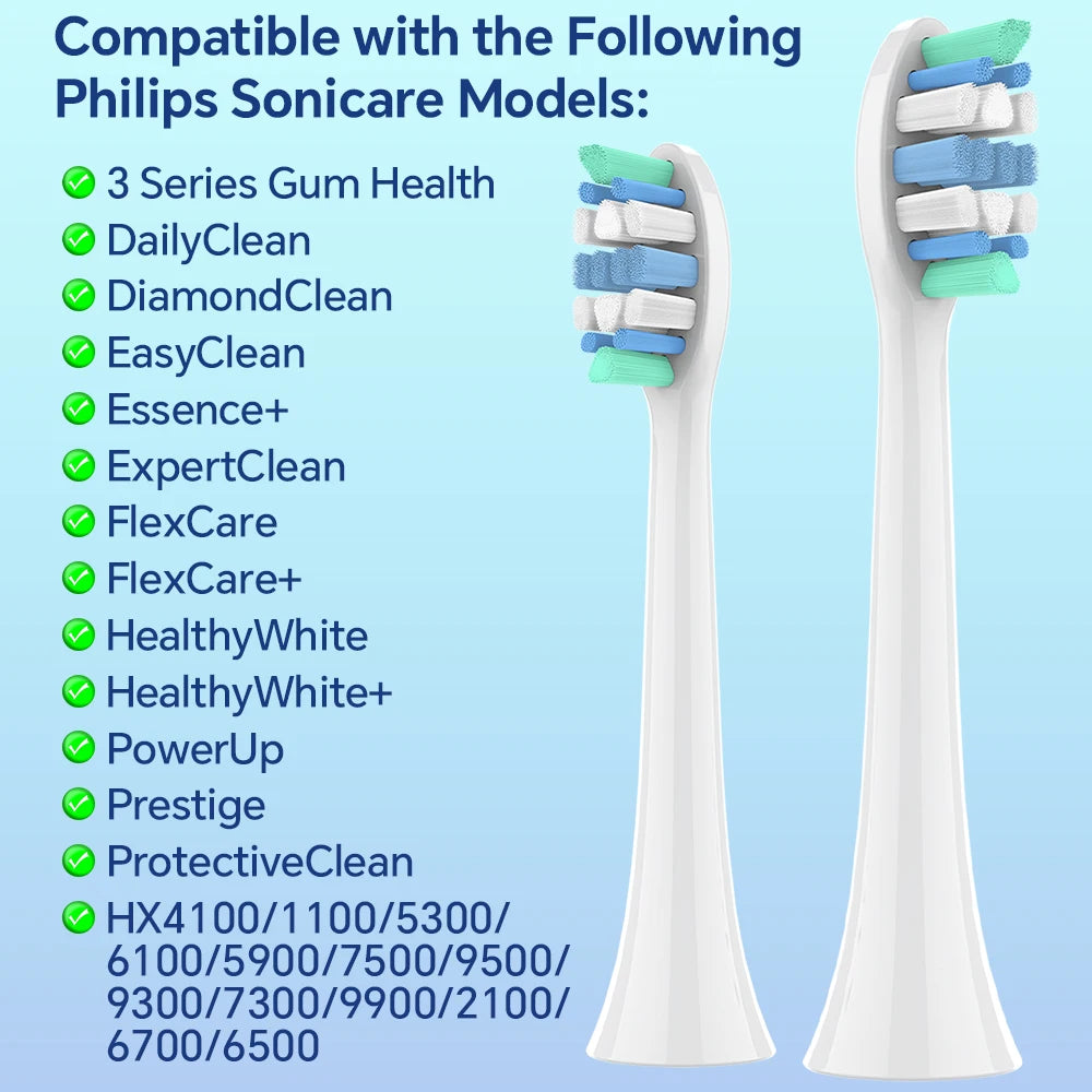 Pack of 4/8/12/20 Replacement Brush Heads Compatible with Philips Sonicare Electric Toothbrush, Tooth Head for HX4100/7500/9500
