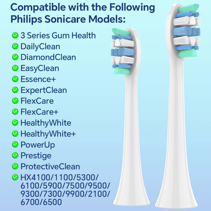 Pack of 4/8/12/20 Replacement Brush Heads Compatible with Philips Sonicare Electric Toothbrush, Tooth Head for HX4100/7500/9500