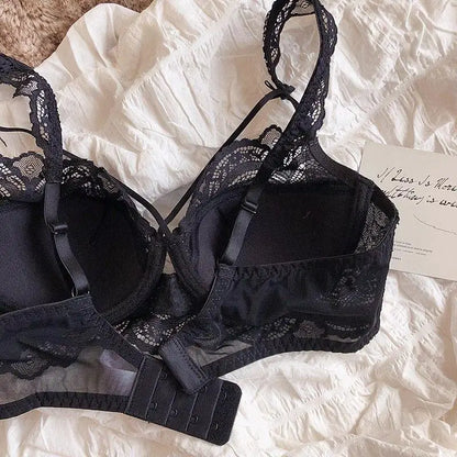 MOYISU Adjustable Lace Bralette for Small Chest Bra Set Removable Straps & Thin Padding Soft Wire Comfort Muslim Girls Underwear