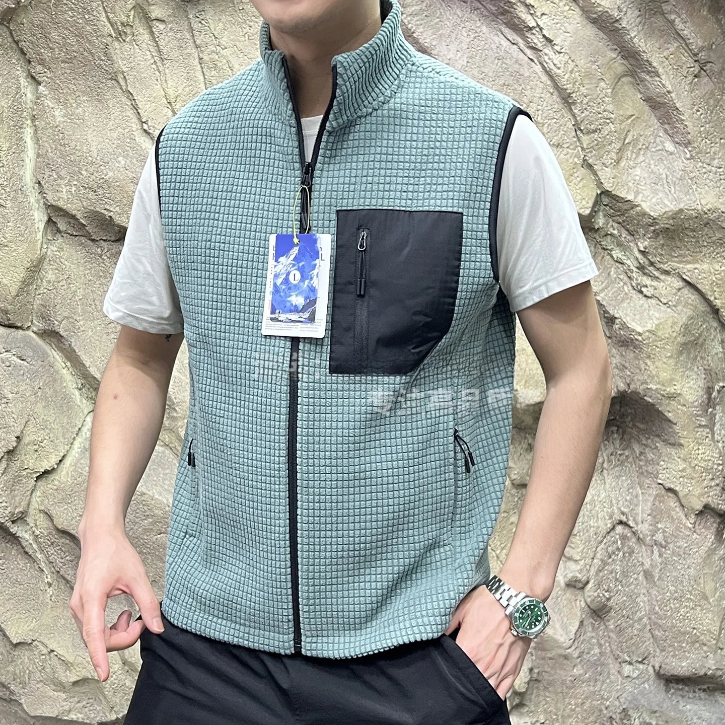 Outdoor Leisure Fleece Double-sided Windproof Warm Vest Men Women Style Autumn Winter Training Cycling Fleece Vest Standard F...