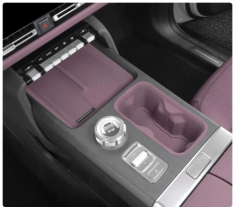 For Chery ICAR V27 2026 Silicone Cup Holder Mat Wireless Charging Anti Slip Pad Tailgate Storage Box Interior Accessories Kit