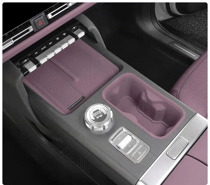 For Chery ICAR V27 2026 Silicone Cup Holder Mat Wireless Charging Anti Slip Pad Tailgate Storage Box Interior Accessories Kit