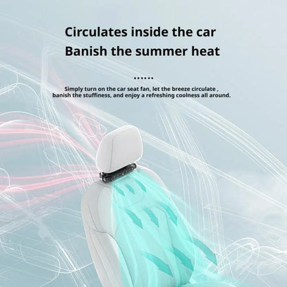 Car Seat Fan USB Charging High Power Backrest Pillow Car Fan Auto Summer Supplies Cooling