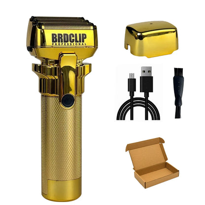 BRDCLIP 430 Handle Professional 3 Foil Electric Shaver LED Display 7500RPM Clipper Speed Adjustment Salon Hair Trimmer for Men
