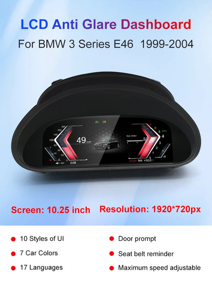 STWEI 2026 New Product Facroy Price Digital LCD Car Dashboard For BMW 3Series M3 E46 Instrument Cluster Panel Cockpit