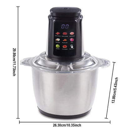 5L Large Capacity Kitchen Blender, 500W 6 Blades Stainless Steel Meat Grinder, 220V Household Food Processor