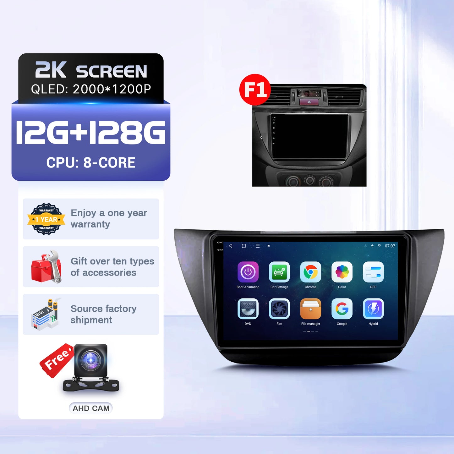 9" For Mitsubishi Lancer 9 CS 2000-2010 Car Radio 2K QLED Screen Android 16 Wireless BT Carplay Touch 4G WIFI