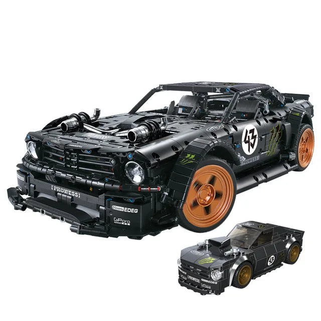 IN STOCK Technical 33003 RC Ford Mustanged Hoonicorn RTR V2 Racing Car MOC-22970 Building Blocks Bricks Toys For Kid Gift