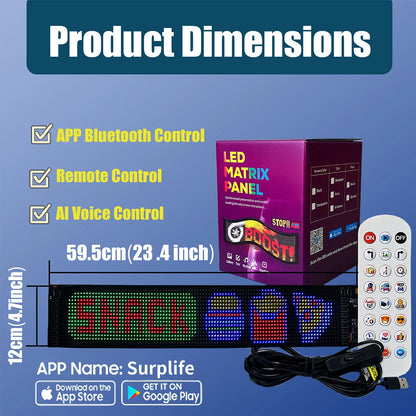 2025 NEW intelligent AI Devil Eyes AI voice control car LED signage  for custom text animation display for shops & parties lamp