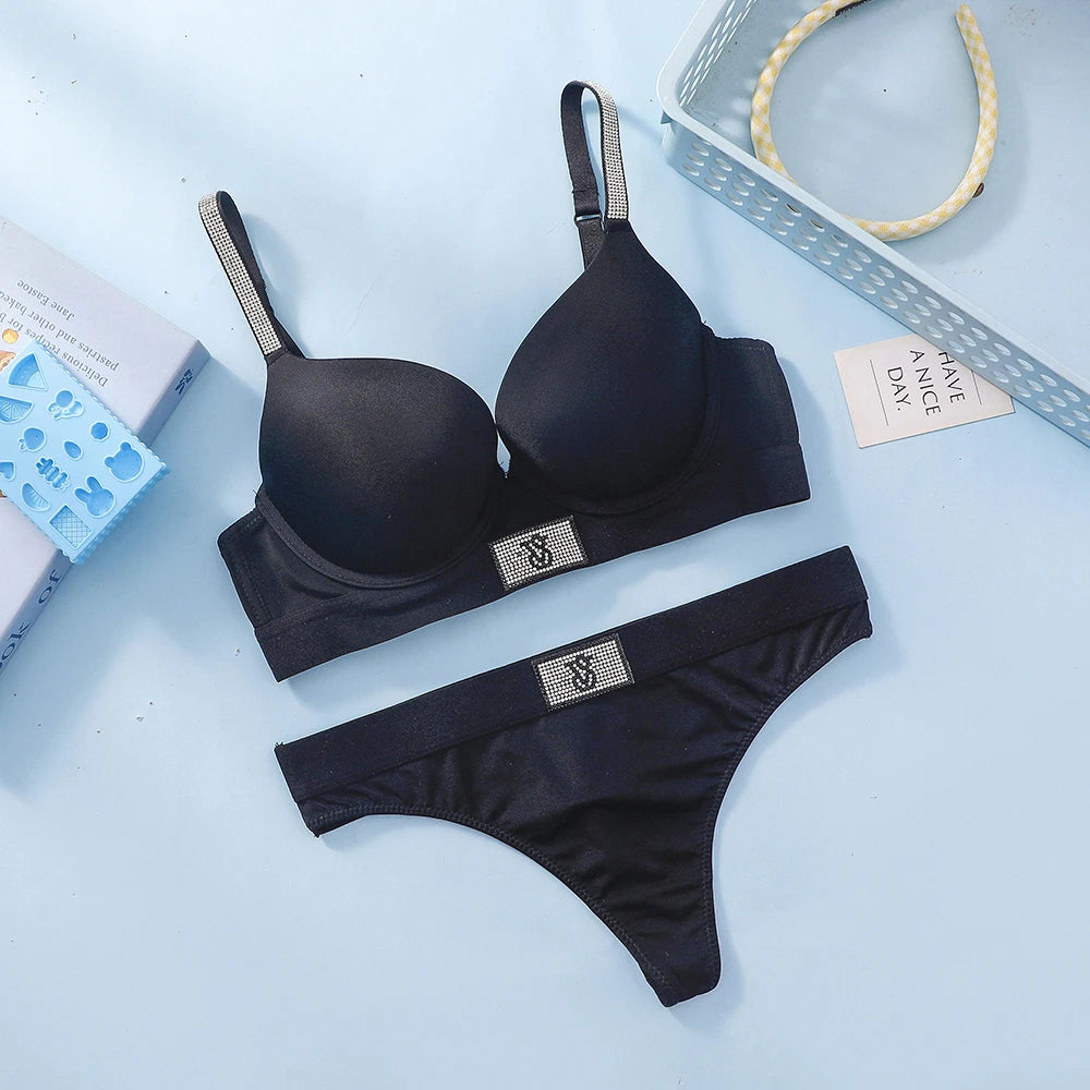 Victoria s Secret Women Bra Set Lace Push Up Seamless Comfortable Underwire Lingerie Set For Ladies Daily Wear