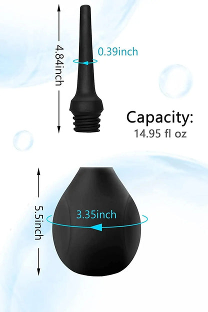 Kushor Anal Washer Silicone Enema Bulb Reusable Butt Vagina Cleaner Anal Shower Anus Sex Toy Tool for Women Men Adult Sex Games