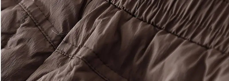 Women's Quilted Pants Casual Lightweight Thickened Warm Harem Style Straight Leg High Waist Long Trousers Winter Fashion