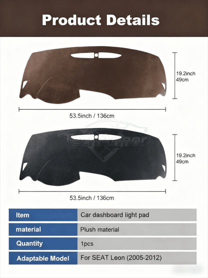 Flannel Car Dashboard Cover Pad For Seat Leon 2005-2012 Sunshade Protector Anti-UV Dash Mats Non-slip Auto Interior Accessories