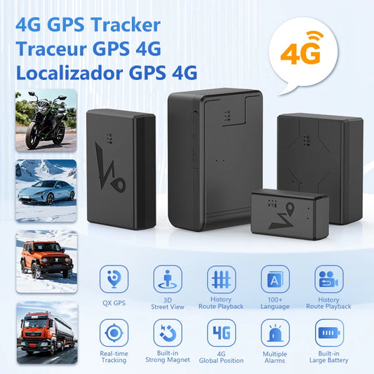 4G GPS Tracker for Car Motorcycle Truck Vehicle GPS Locator 20000/10000mAh Battery Long Standby Realtime GPS Track Position APP