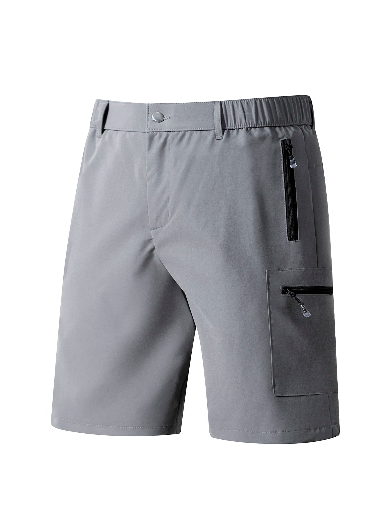 Men's Casual Shorts Business Social Quick Dry Shorts Breathable Relaxed with Zip Pocket Design Solid Color Shorts Streetwear