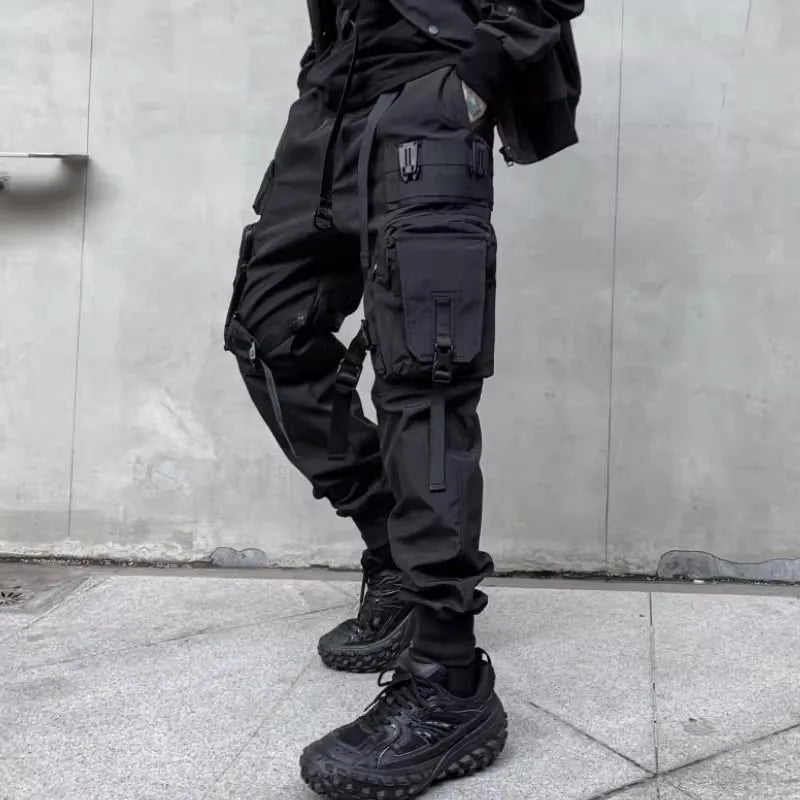 American Casual Workwear Tactical Pants Men's Trendy Brand Functional Punk Heavy Duty Paratrooper Combat Crawler Spring