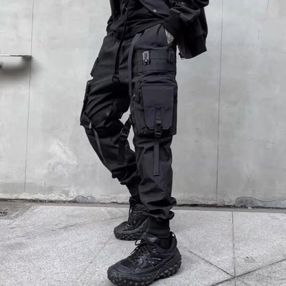 American Casual Workwear Tactical Pants Men's Trendy Brand Functional Punk Heavy Duty Paratrooper Combat Crawler Spring