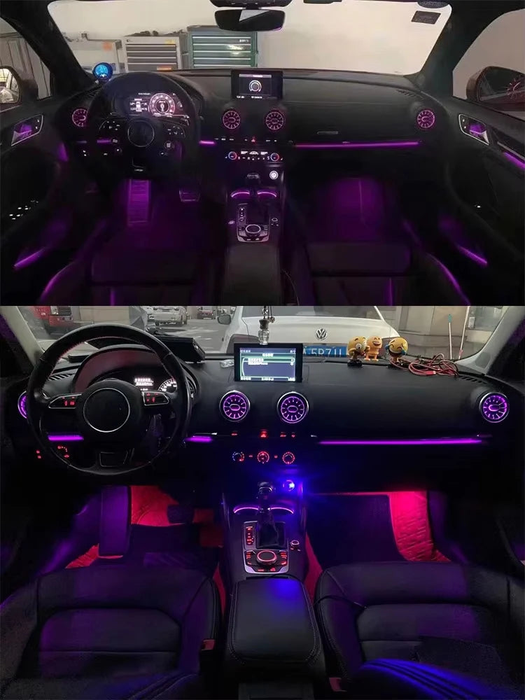25 in 1 Symphony Ambient Lighting Car Kit For Audi A3 8Y 8V S3 RS3 2013-2020 Dashboard Door Air Vent Decoration Atmosphere Lamp