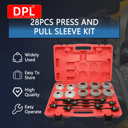 28pcs Press and Pull Sleeve Kit Remove Bushes Bushing Bearings Seals Removal Insertion Tool Set
