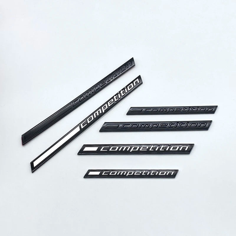 Car Trunk Emblem Badge Sticker Decals 3D ABS Glossy Black COMPETITION Logo Rear For M1 M3 M4 M5 M6 X1M X3M X4M X5M X6M