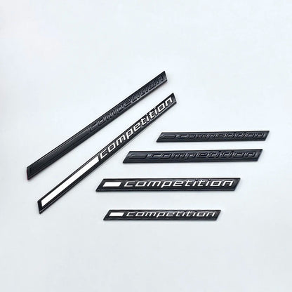 Car Trunk Emblem Badge Sticker Decals 3D ABS Glossy Black COMPETITION Logo Rear For M1 M3 M4 M5 M6 X1M X3M X4M X5M X6M