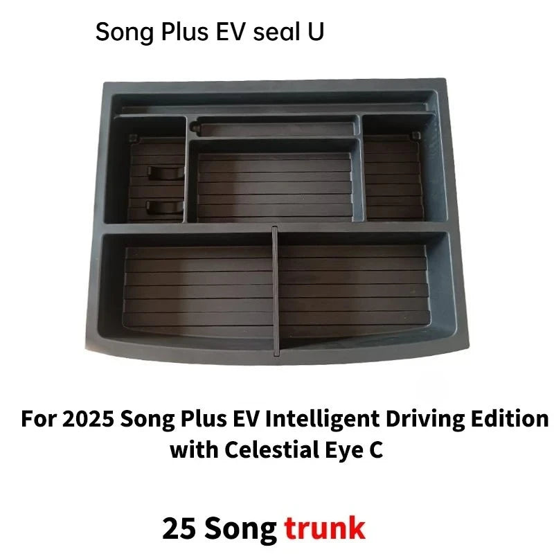 Front Trunk Storage Box For BYD Song Plus EV Seal U 2023-2025 Car Interior Storage Rear Trunk Storage Boxes Body Kit Accessories