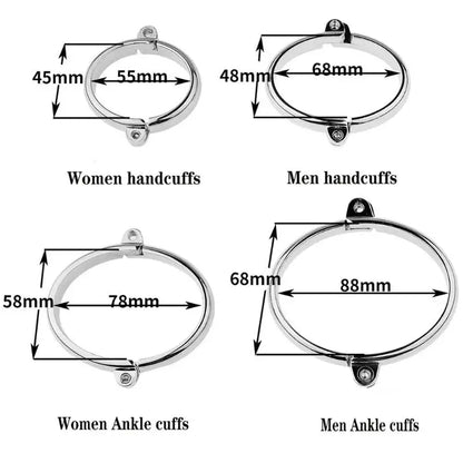 DIY Metal Tool Lock Elliptical Metal Ring Chain Bdsm Home Men's And Women's Slave Restraint Tool Parts Accessories Sex Products