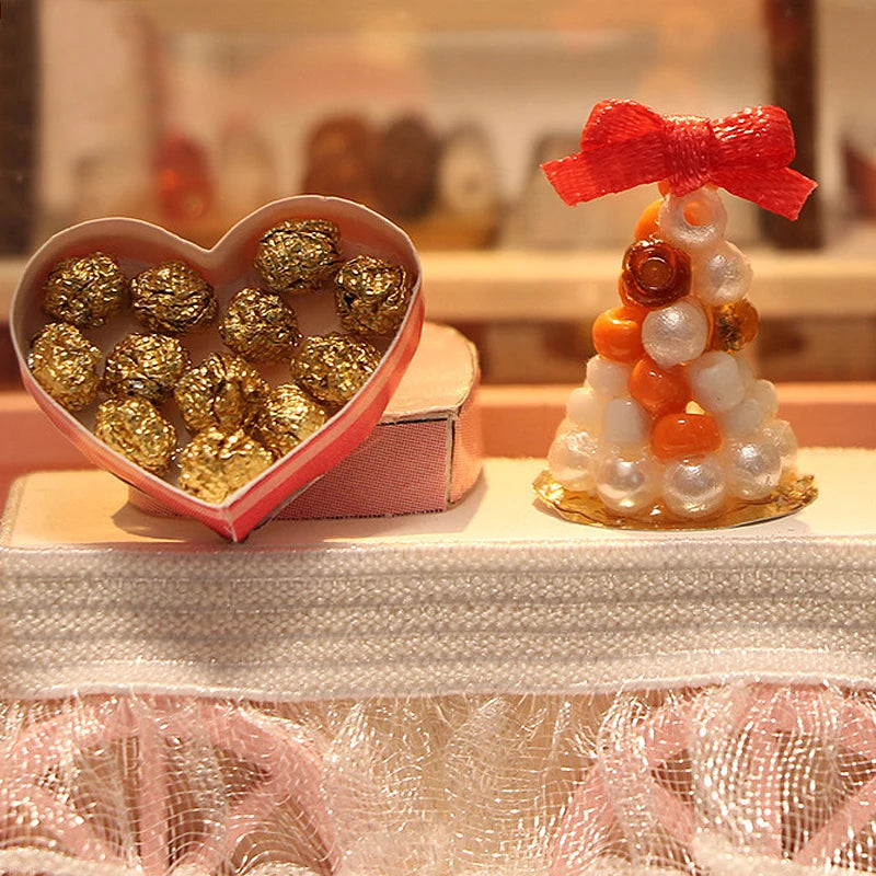 DIY Wooden Mini Doll Houses Kit 3D Puzzle Assembly Model Making Room Toys Dollhouse With Furniture LED Lights For Christmas Gift