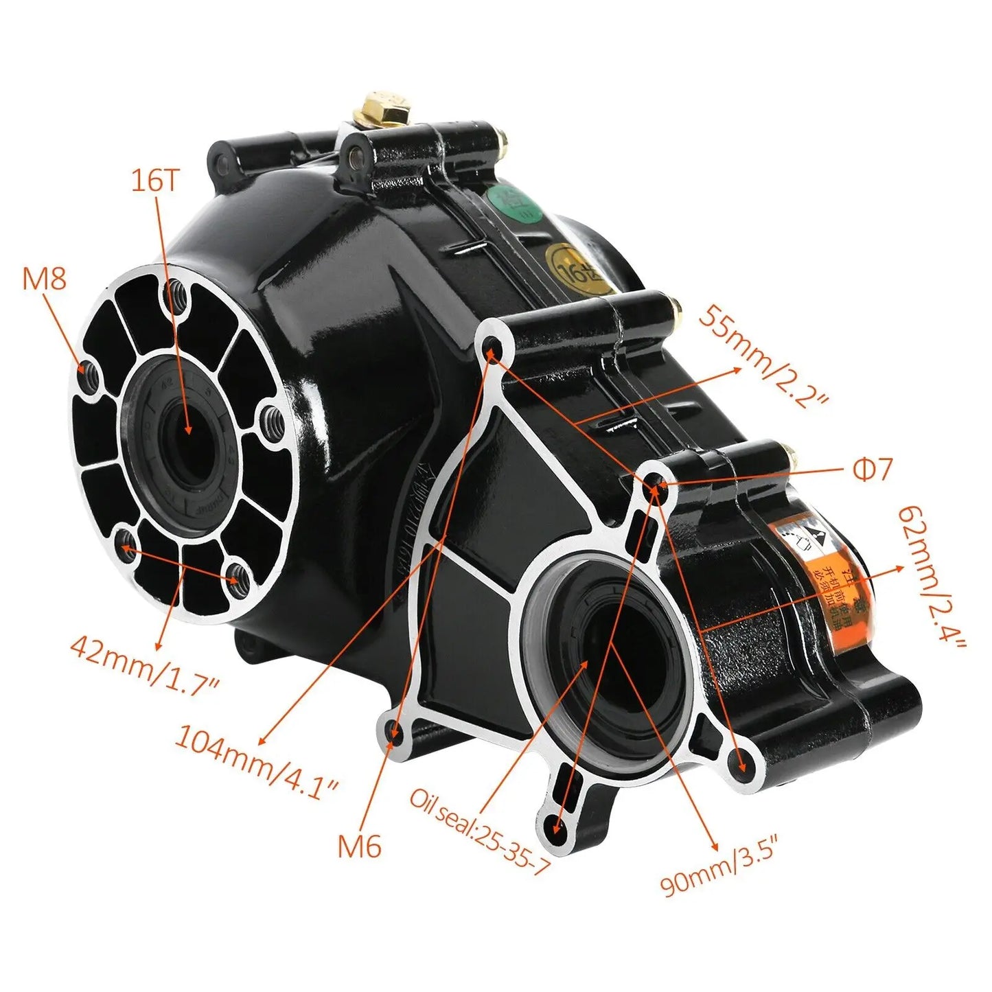 TDPRO 72v 1500W Differential Motor 16T Transimission Gearbox Electric BIKE atv karting accessoires  buggy