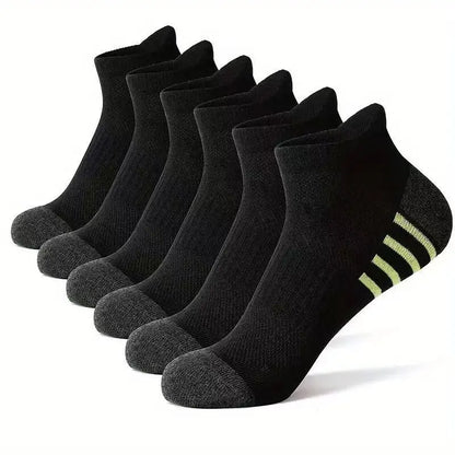 12Pairs Men's plus Size Sports Socks EU39-46 Breathable Comfortable Black White Leisure Outdoor Short Socks for Men