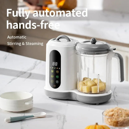 DIVEDEER Home Multi-Function Baby Food Maker A compact device that combines a fully automatic blender, steamer, and timer